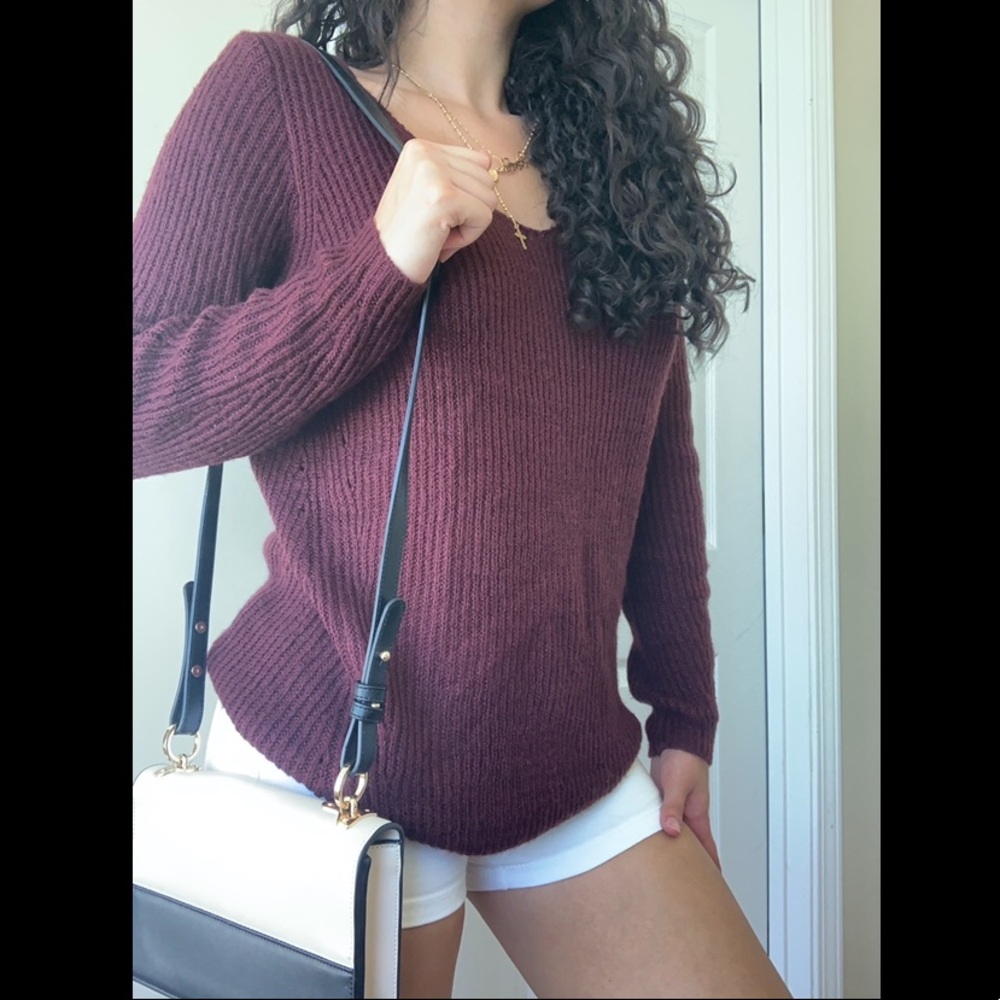 Burgundy Fashion Nova Sweater